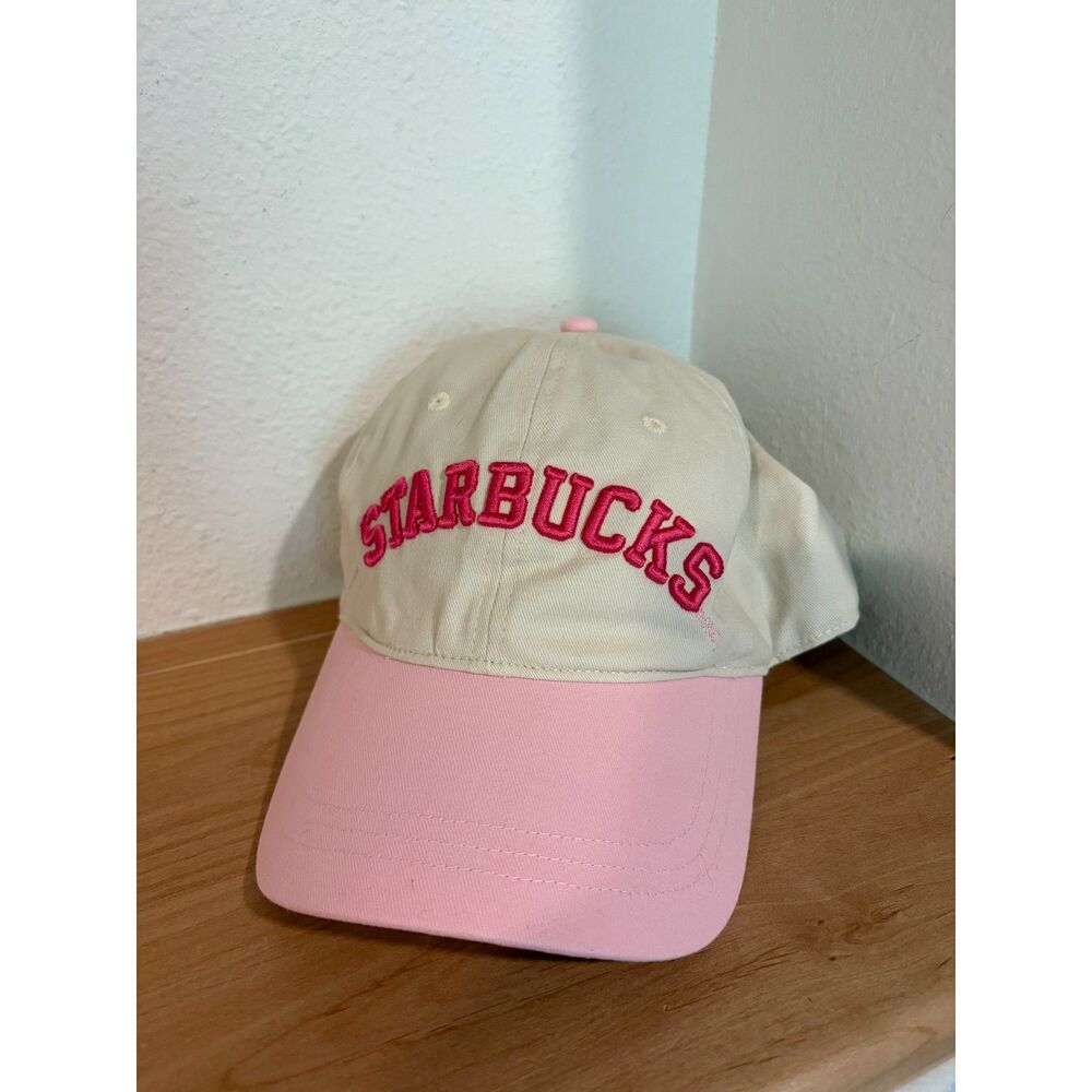 Starbucks Pink Vibes Collection Dad Hat Beige Pink Cap NWT
